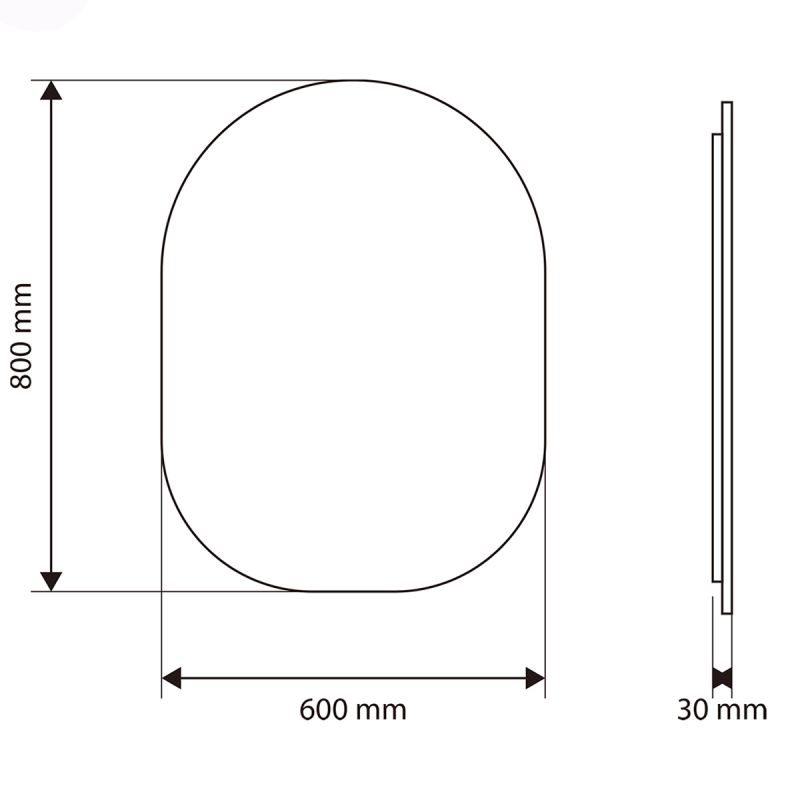 Oglinda Led, Dezaburire si Buton Touch, 5 mm, 3 Culori, Intensitate reglabila, dimensiuni de 60x80 si 70x100 cm, Fiore