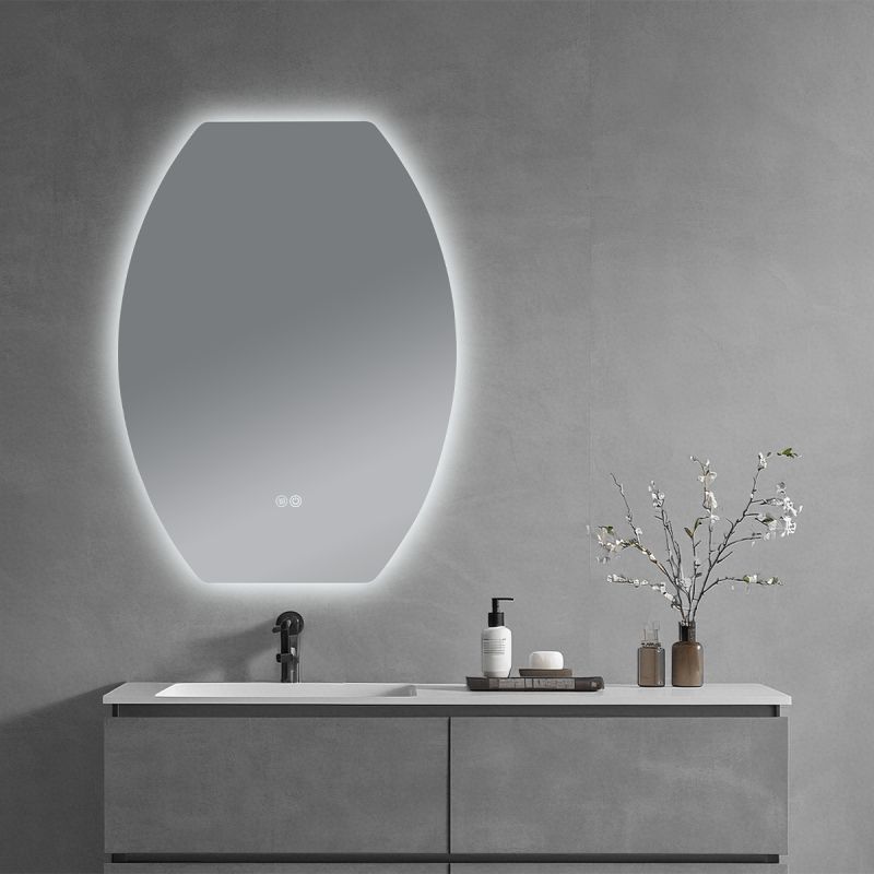 Oglinda Led, Dezaburire si Buton Touch, 5 mm, 3 Culori, Intensitate reglabila, dimensiuni de 60x80 si 70x100 cm, Luna
