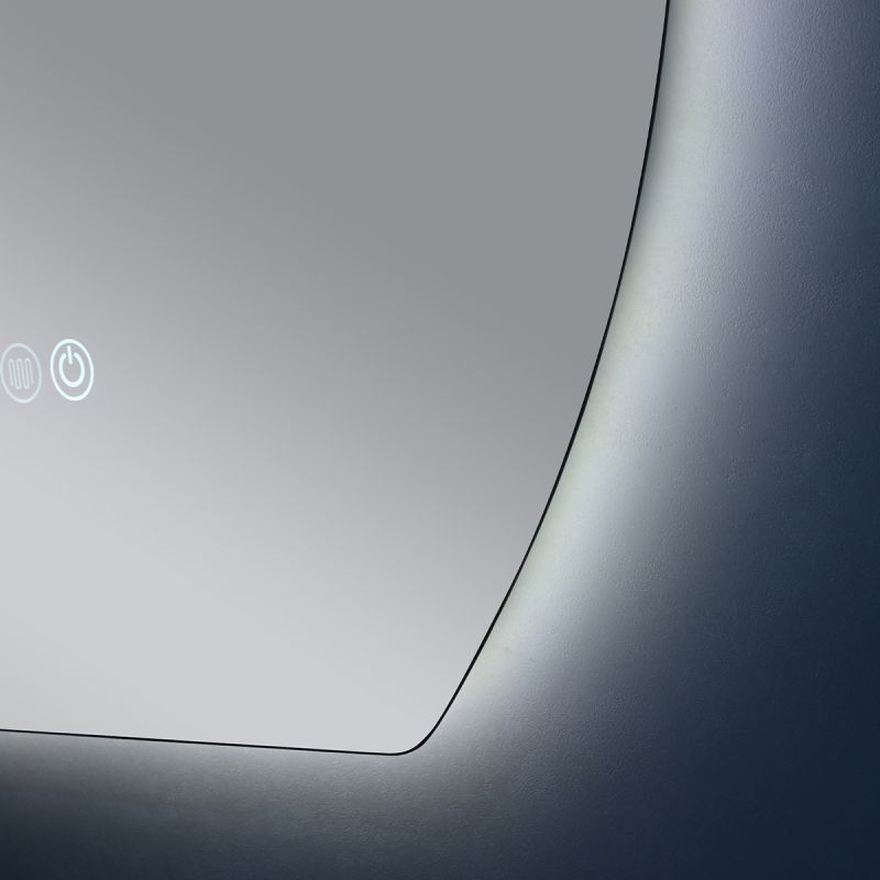 Oglinda Led, Dezaburire si Buton Touch, 5 mm, 3 Culori, Intensitate reglabila, dimensiuni de 60x80 si 70x100 cm, Luna