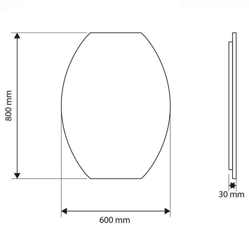 Oglinda Led, Dezaburire si Buton Touch, 5 mm, 3 Culori, Intensitate reglabila, dimensiuni de 60x80 si 70x100 cm, Luna