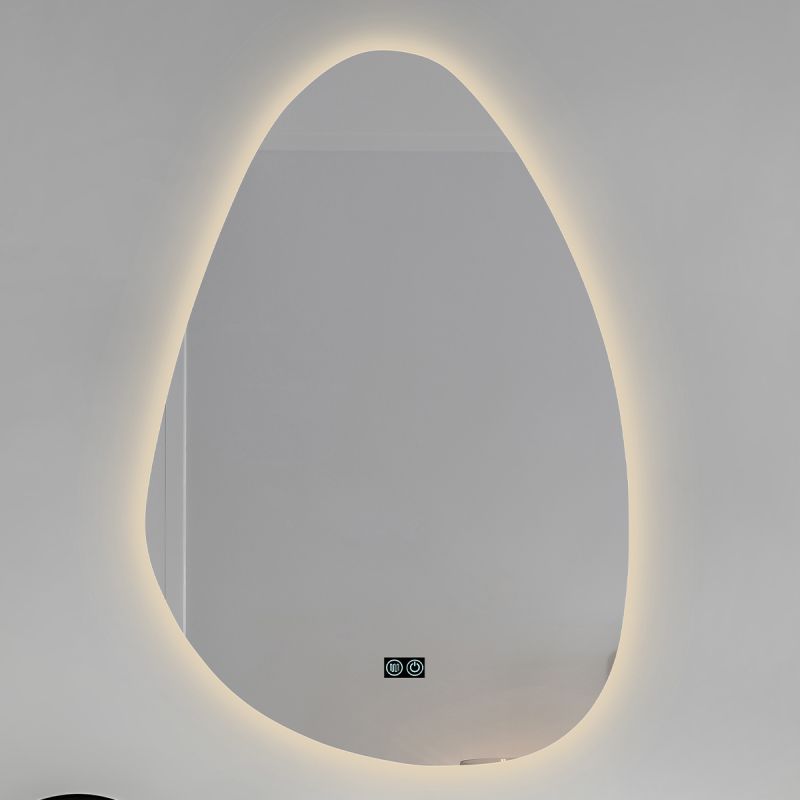 Oglinda Led, Dezaburire si Buton Touch, sticla 5mm, 3 Culori, Intensitate reglabila, dimensiuni 60-75 x 80-100 cm, Gloria
