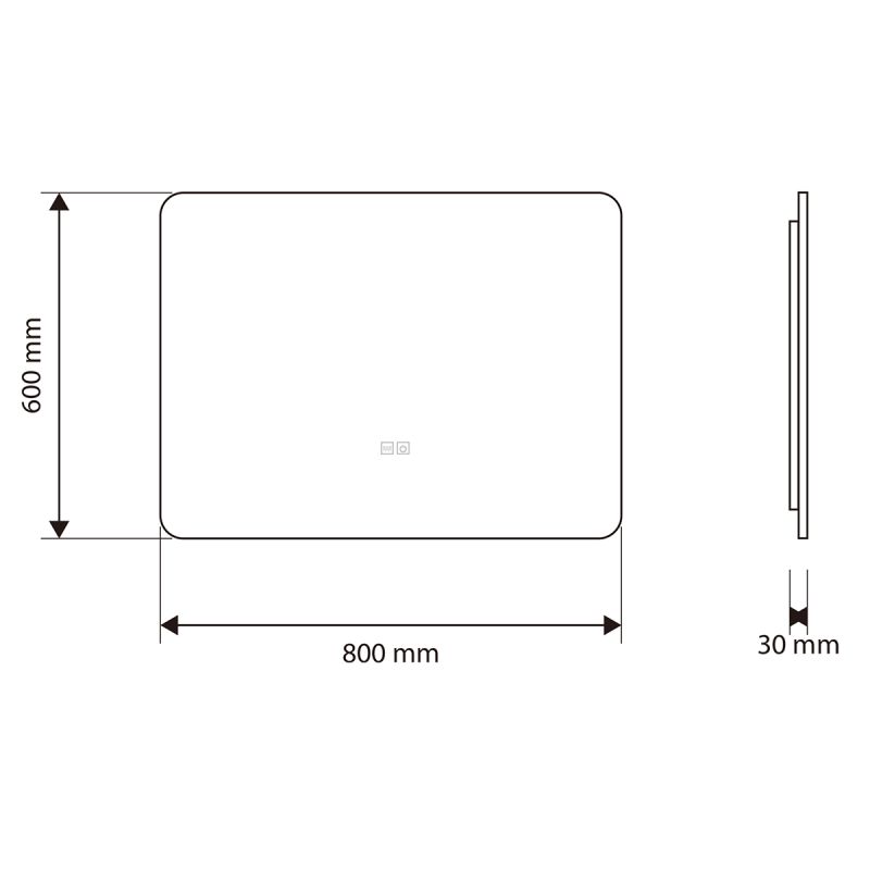 Oglinda pentru baie cu LED, dezaburire si intrerupator touch, 5 mm, dimensiuni: 60-70x80-140 cm, 3 culori reglabile, Louie