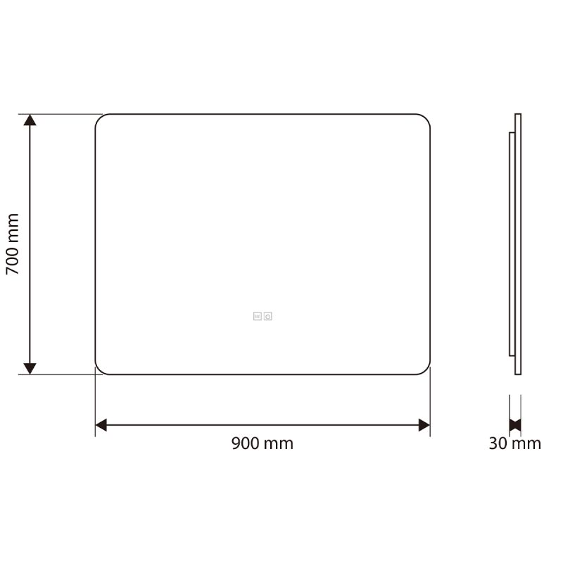 Oglinda pentru baie cu LED, dezaburire si intrerupator touch, 5 mm, dimensiuni: 60-70x80-140 cm, 3 culori reglabile, Louie