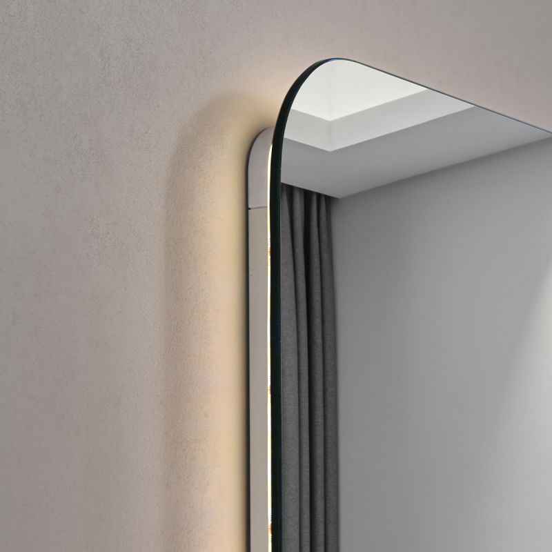 Oglinda pentru baie cu LED, dezaburire si intrerupator touch, 5 mm, dimensiuni: 60-70x80-140 cm, 3 culori reglabile, Louie