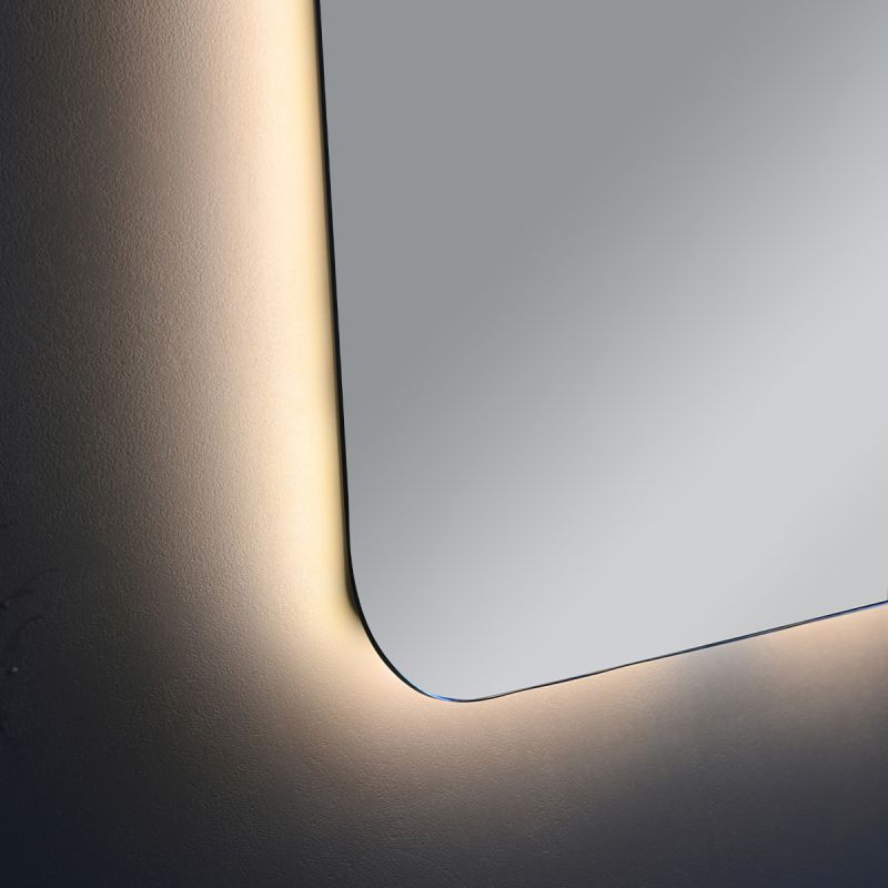 Oglinda pentru baie cu LED, dezaburire si intrerupator touch, 5 mm, dimensiuni: 60-70x80-140 cm, 3 culori reglabile, Louie