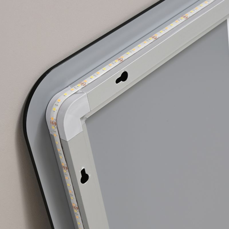 Oglinda pentru baie cu LED, dezaburire si intrerupator touch, 5 mm, dimensiuni: 60-70x80-140 cm, 3 culori reglabile, Louie