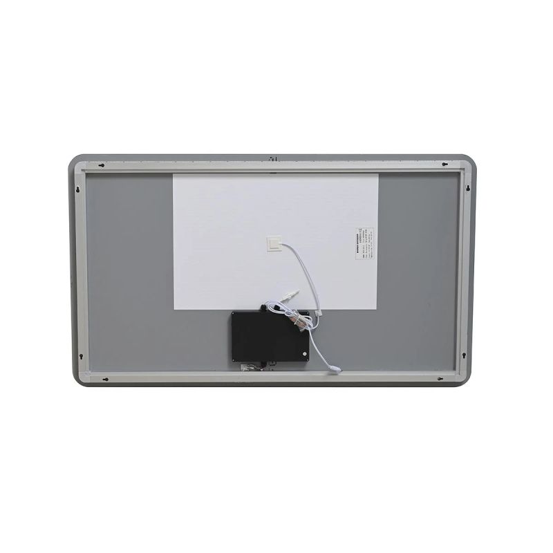 Oglinda pentru baie cu LED, Resigilat, dezaburire si intrerupator touch, 5 mm, dimensiuni: 90x70cm, 3 culori reglabile, Louie