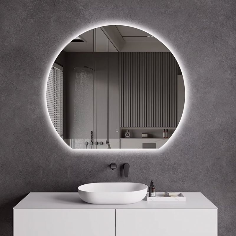 Oglinda smart Led, 5 mm, dezaburire, buton touch, 3 Culori, dimensiuni: 80,90,100 cm, Orbis