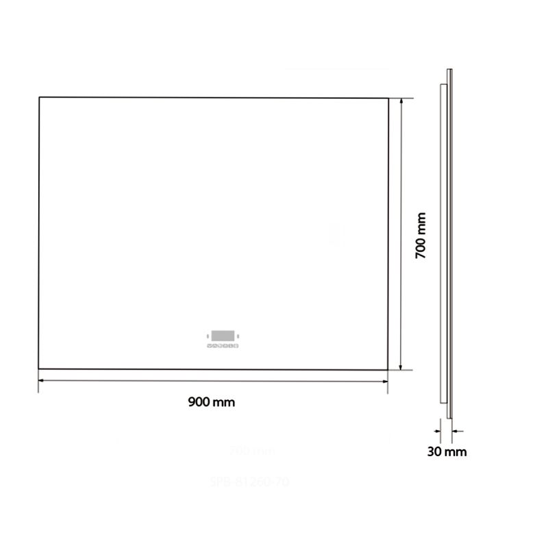 Oglinda Smart Led, Bluetooth, 3 Culori, 5 mm, senzor, afisaj timp, temperatura, dezaburire, Touch, 60-70x80-140 cm, Rubin