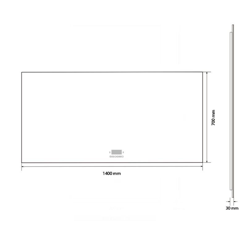 Oglinda Smart Led, Bluetooth, 3 Culori, 5 mm, senzor, afisaj timp, temperatura, dezaburire, Touch, 60-70x80-140 cm, Rubin