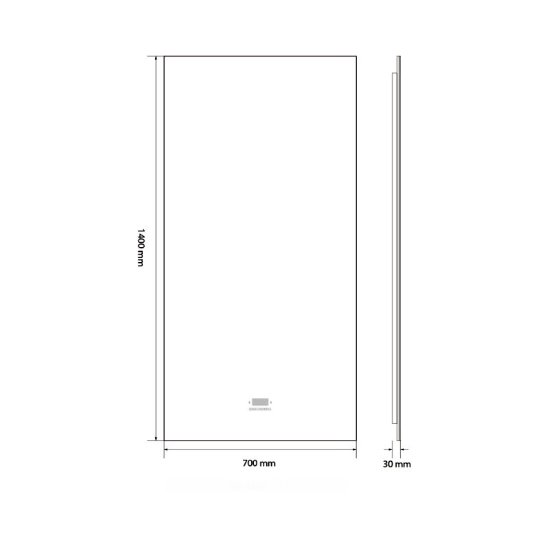 Oglinda Smart Led, Bluetooth, 3 Culori, 5 mm, senzor, afisaj timp, temperatura, dezaburire, Touch, 60-70x80-140 cm, Rubin