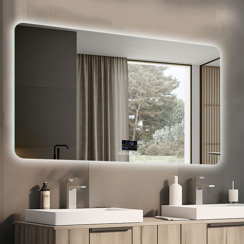 Oglinda Smart Led, sticla 5 mm, Dezaburire,Touch, afisaj Temperatura, 3 culori, Bluetooth, Difuzoare 70-90x90-150 cm, Mira