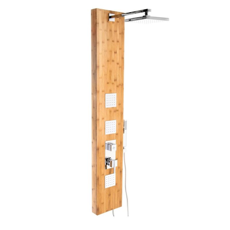 Panel de dus Exclusivist, Bambus Natural, Hidromasaj, cu sau fara Termostat