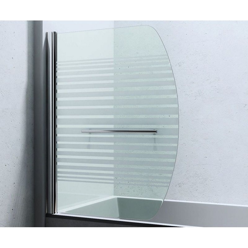 Paravan cada EGO-112, sticla securizata, Transparent sau Sablat partial, 94x140 cm, pivotant 180°, tratament Nano Easy Clean