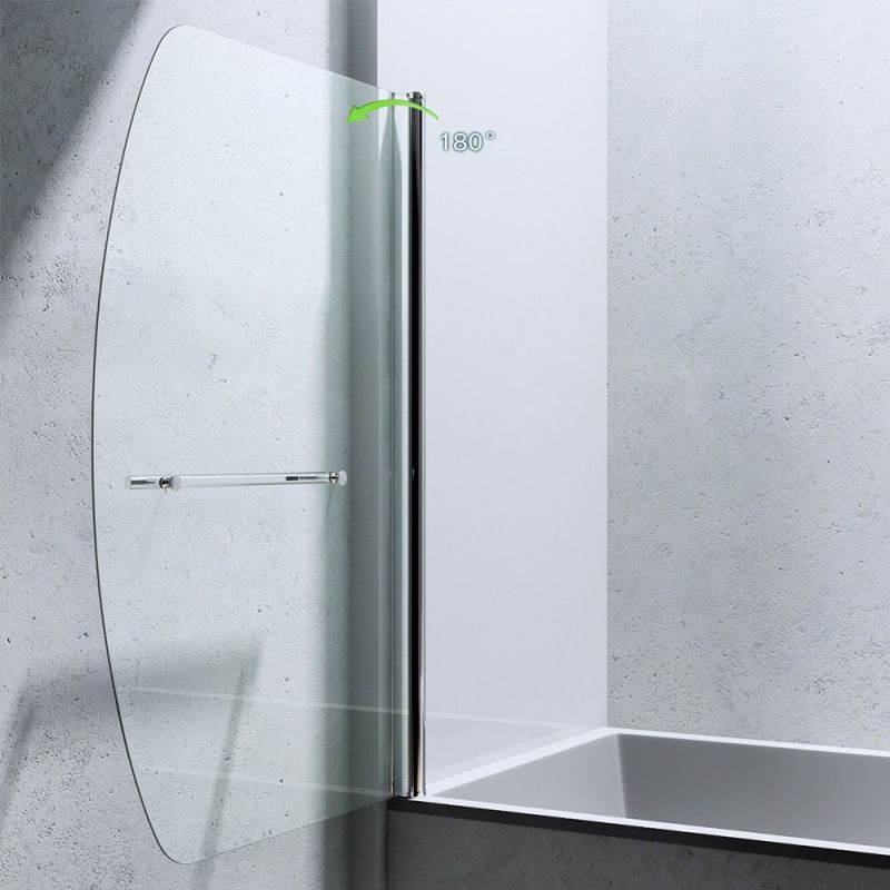 Paravan cada EGO-112, sticla securizata, Transparent sau Sablat partial, 94x140 cm, pivotant 180°, tratament Nano Easy Clean