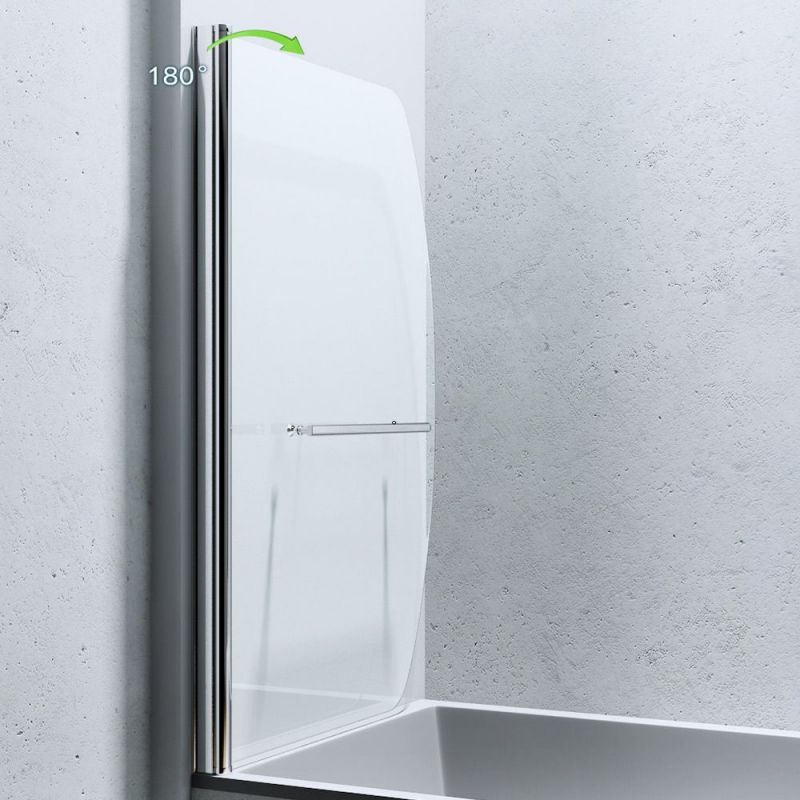 Paravan cada EGO-112, sticla securizata, Transparent sau Sablat partial, 94x140 cm, pivotant 180°, tratament Nano Easy Clean