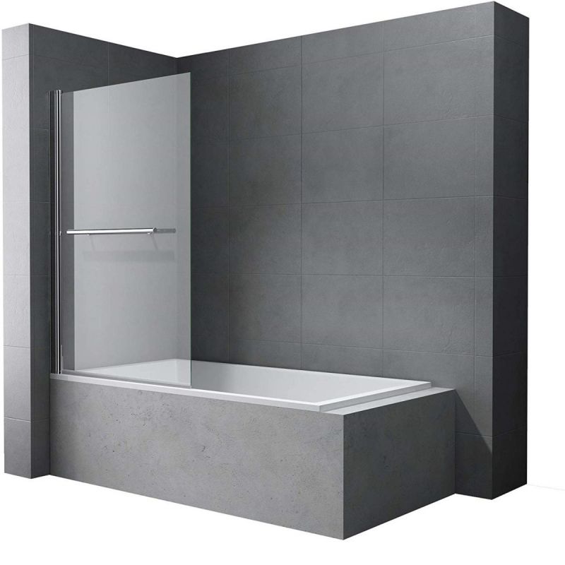 Paravan cada EGO-1121, sticla securizata 6 mm, Transparent sau Sablata partial, 94x140 cm, pivotant 180°, Nano Easy Clean