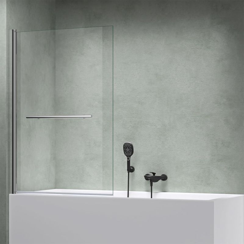Paravan cada EGO-1121, sticla securizata 6 mm, Transparent sau Sablata partial, 94x140 cm, pivotant 180°, Nano Easy Clean