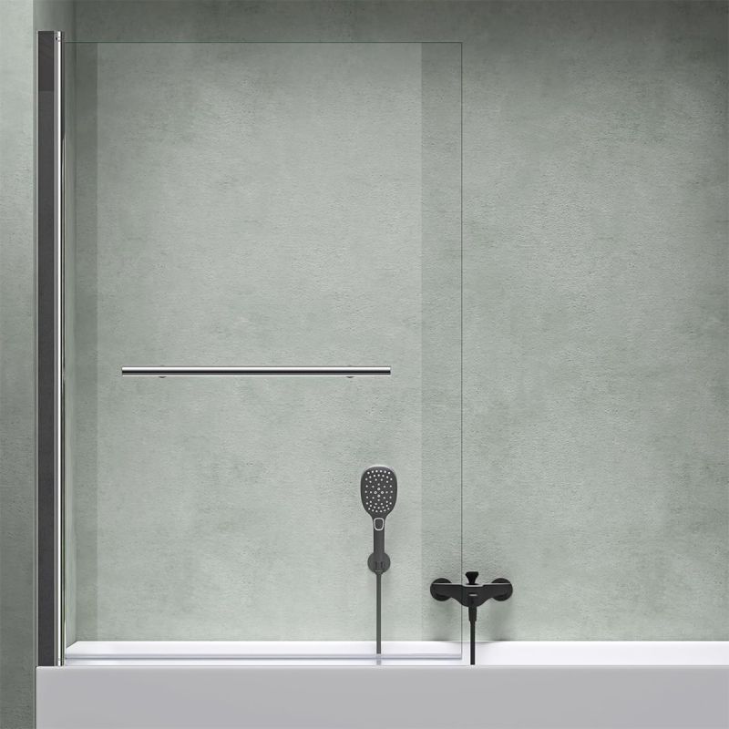 Paravan cada EGO-1121, sticla securizata 6 mm, Transparent sau Sablata partial, 94x140 cm, pivotant 180°, Nano Easy Clean