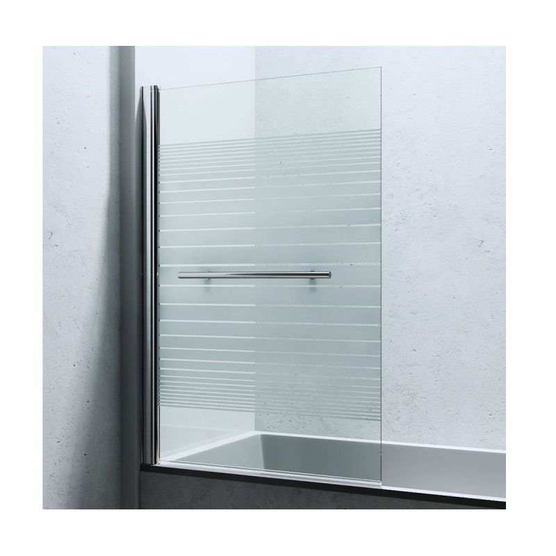 Paravan cada EGO-1121, sticla securizata 6 mm, Transparent sau Sablata partial, 94x140 cm, pivotant 180°, Nano Easy Clean