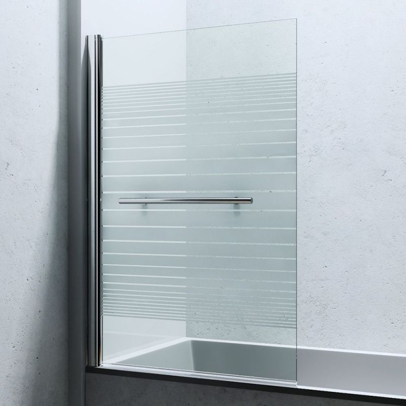 Paravan cada EGO-1121, sticla securizata 6 mm, Transparent sau Sablata partial, 94x140 cm, pivotant 180°, Nano Easy Clean