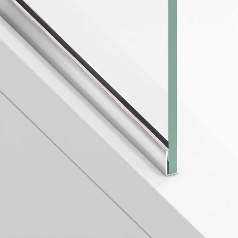 Paravan cada, fix, transparent, profile Crom, sticla securizata 8 mm, 80-90x150 cm , Nora