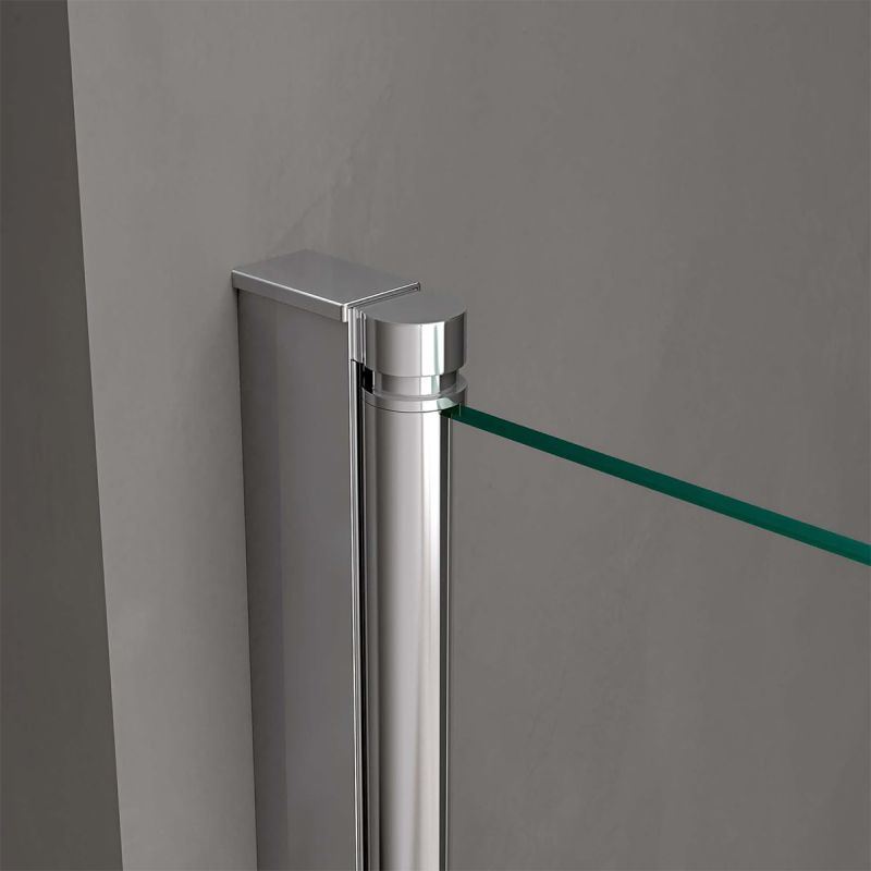 Paravan cada pliabil EGO-1408S, 120x140 cm, sticla sablata partial 6 mm, pivotant 180°, tratament Nano Easy Clean