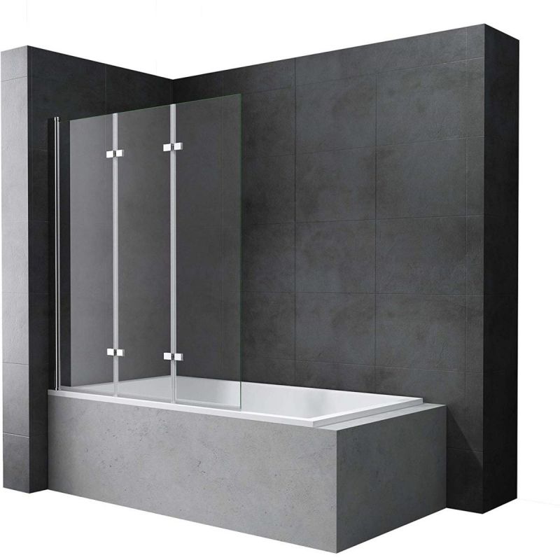 Paravan pliabil 116,130x140 cm, sticla 6 mm, pivotant 180°, montaj pe stanga, tratament Nano Easy Clean