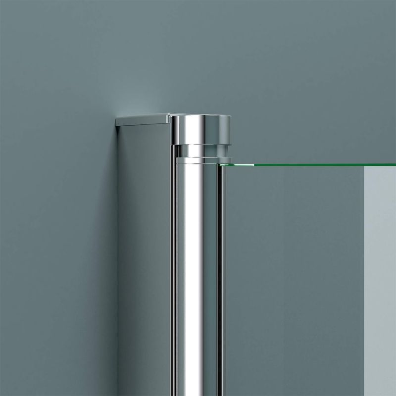 Paravan pliabil 116,130x140 cm, sticla 6 mm, pivotant 180°, montaj pe stanga, tratament Nano Easy Clean