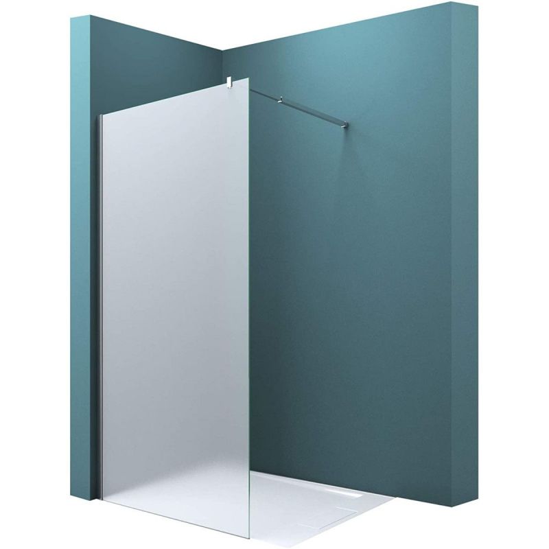 Perete dus Walk-In, EGO-01VS, sticla securizata Mata 10 mm, 120 si 140 cm, Lotus Efect