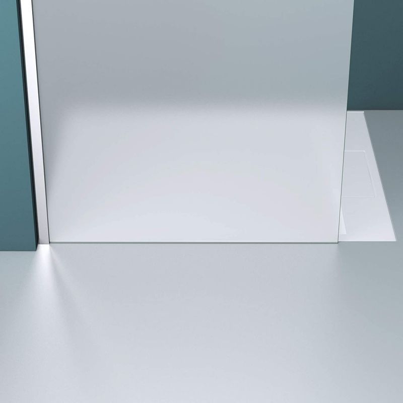 Perete dus Walk-In, EGO-01VS, sticla securizata Mata 10 mm, 120 si 140 cm, Lotus Efect
