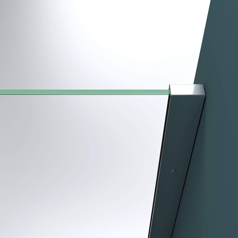 Perete dus Walk-In, sticla securizata 10 mm, transparenta, dimensiuni 80, 100, 120, 140 cm, Lotus Efect, Sicilia