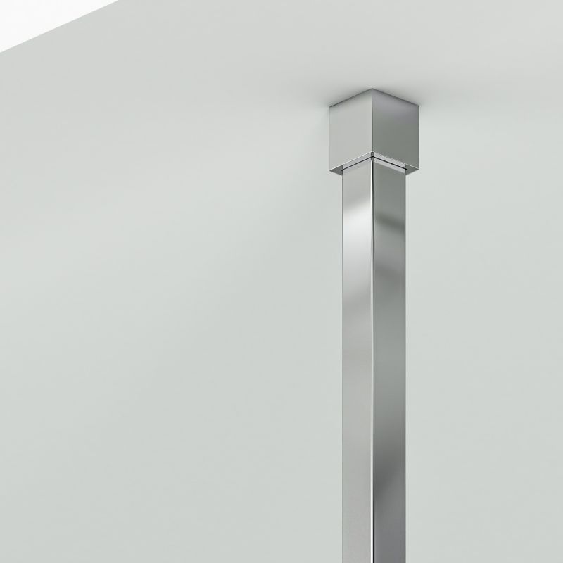 Perete dus Walk-In, sticla securizata de 8 mm, dimensiuni 100-120x200 cm, Profil si maner Crom, Armando