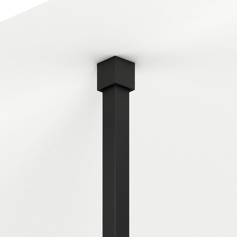 Perete dus Walk-In, sticla securizata de 8 mm, dimensiuni 100-120x200 cm, Profil si maner Negru Mat, Armando