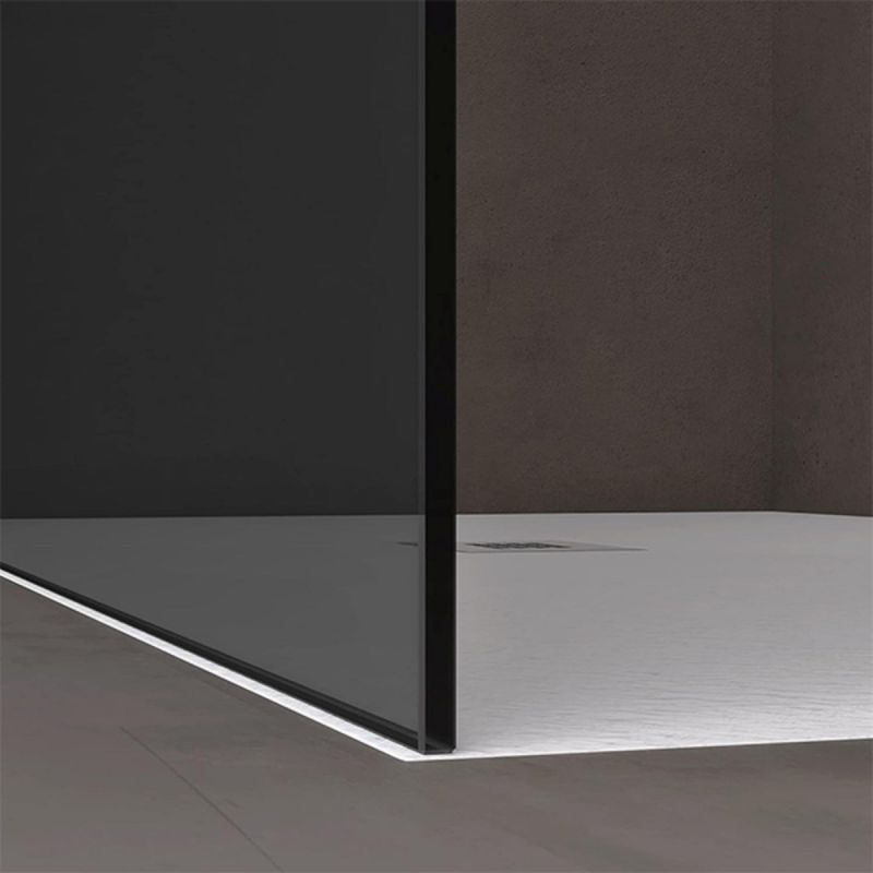 Perete dus Walk-In, sticla securizata finisaj Grafit 10 mm, dimensiuni 100, 120, 140 cm, Lotus Efect, Sicilia