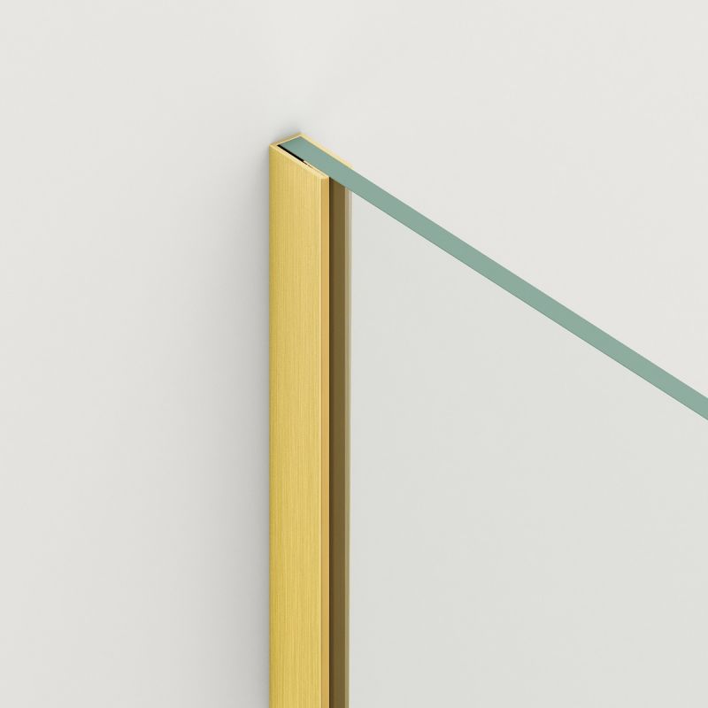 Perete dus Walk-In Ultra-Slim, sticla securizata de 8 mm, dimensiuni 80-120x200 cm, profile auriu mat, Nano Easy Clean, Matia