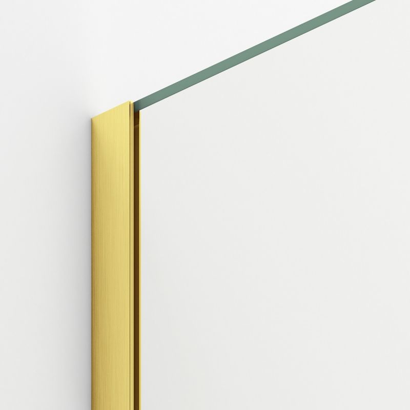 Perete dus Walk-In Ultra-Slim, sticla securizata de 8 mm, dimensiuni 80-120x200 cm, profile auriu mat, Nano Easy Clean, Matia