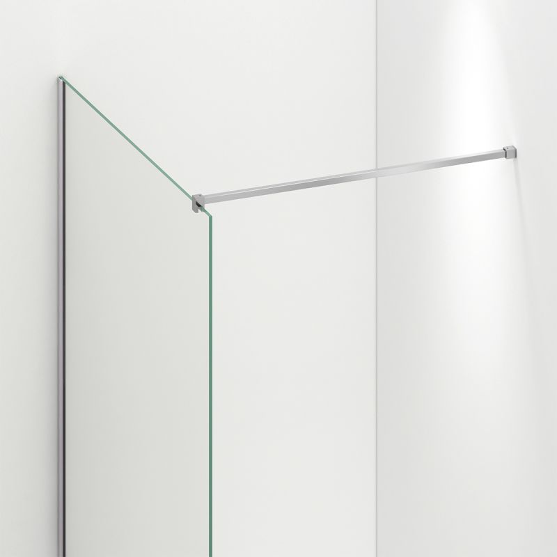Perete dus Walk-In Ultra-Slim, sticla securizata de 8 mm, dimensiuni 80-160x200 cm, profile crom, Nano Easy Clean, Matia
