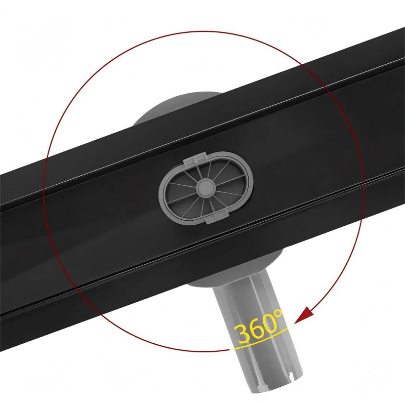 Rigola de dus Sifon 360°, Auriu Mat, otel SS304, dimensiuni: 60 sau 80 cm, Elegro