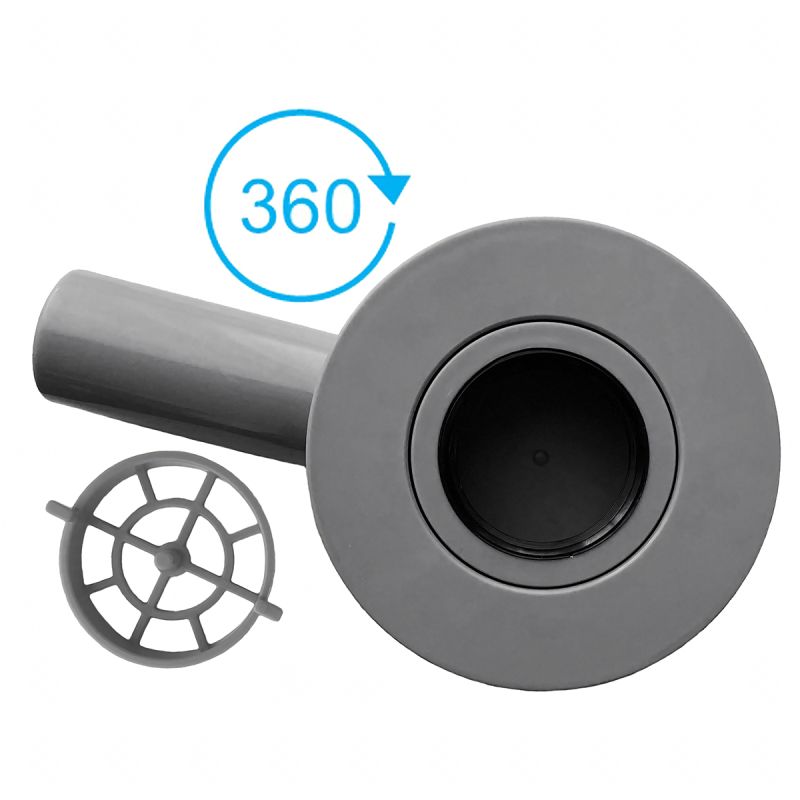 Rigola de dus, Sifon 360°, Negru Mat, otel SS304, dimensiuni: 60 sau 80 cm, Elegro