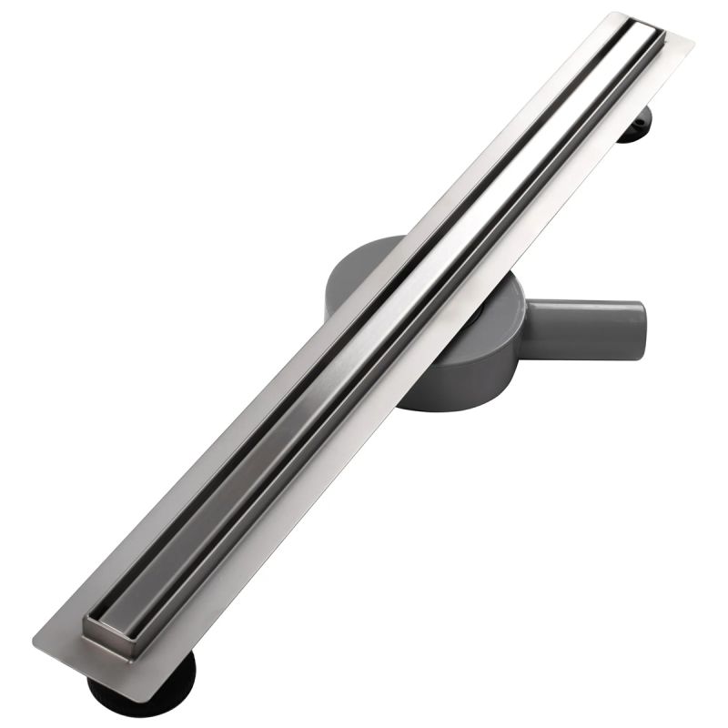 Rigola de dus, slim, Sifon 360° dimensiuni 60 sau 80 cm, otel SS304, Crom, Rivela