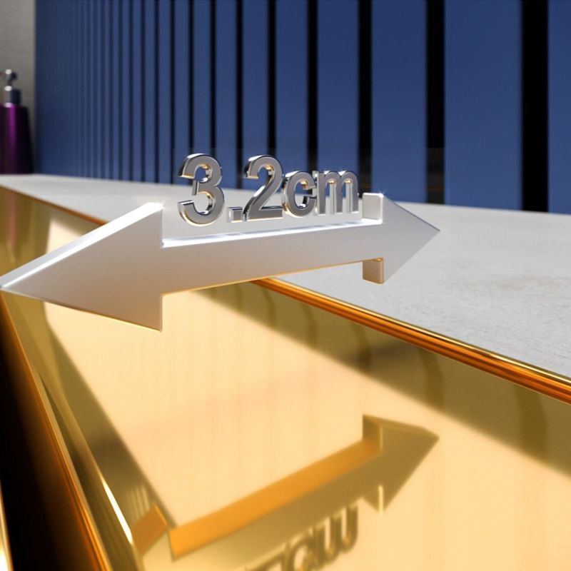 Rigola Dus, sifon Viega, Slim Gold, dimensiuni intre 60-90 cm, latime 3,2 cm, otel inoxidabil