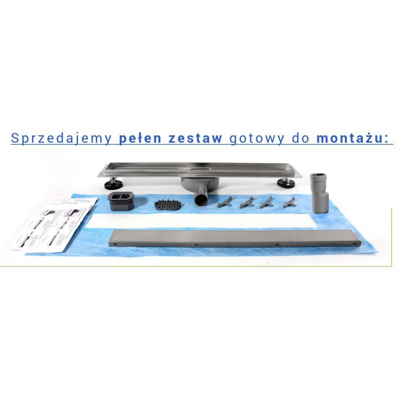 Rigola scurgere dus, Pure Pro, dimensiune 100 cm, faiantabil, sifon 360, otel inoxidabil