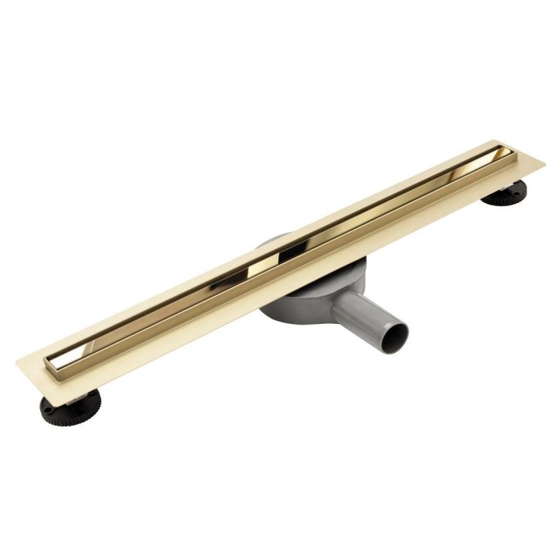 Rigola scurgere dus, REA-Neo Slim Mirror Gold Pro, dimensiuni 90 si 100 cm, completa, finisaj gold