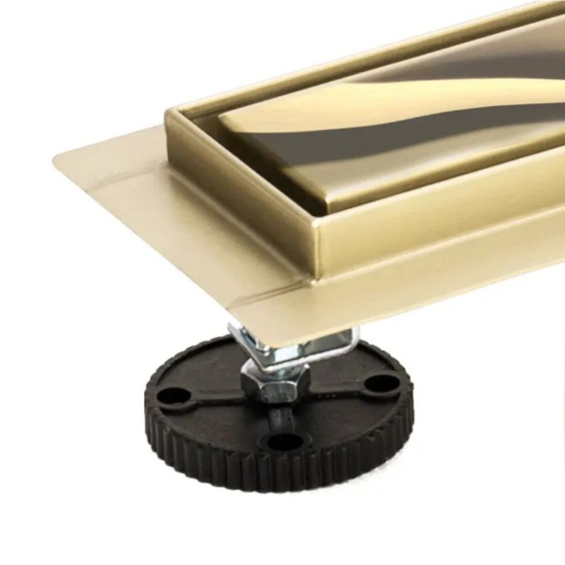 Rigola scurgere dus, REA-Pure Neo Mirror Gold Pro, dimensiuni intre 80 - 100 cm, completa, finisaj gold