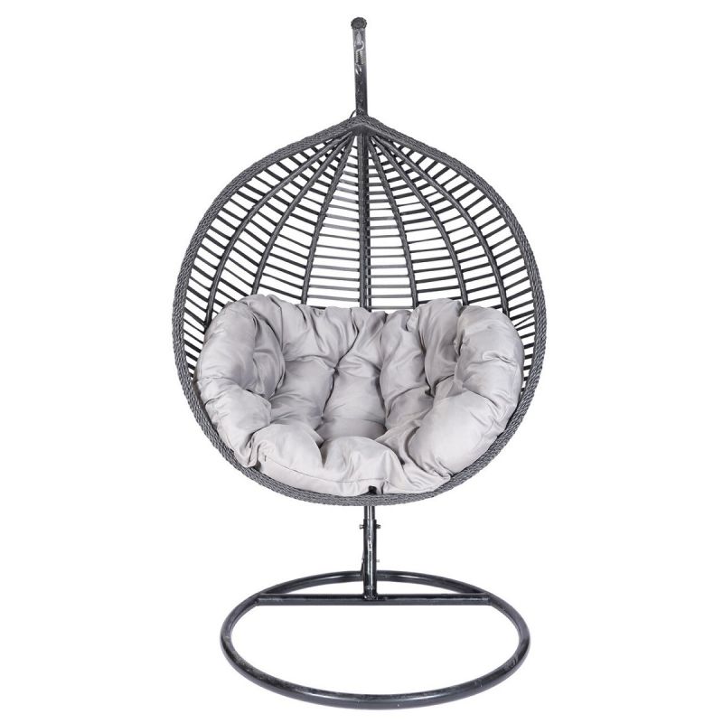 Scaun agatat. Fotoliu suspendat, Cuba Exclusivist, Curte sau Living, confortabil si modern, Gri