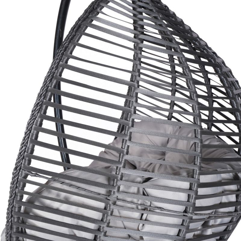 Scaun agatat. Fotoliu suspendat, Cuba Exclusivist, Curte sau Living, confortabil si modern, Gri
