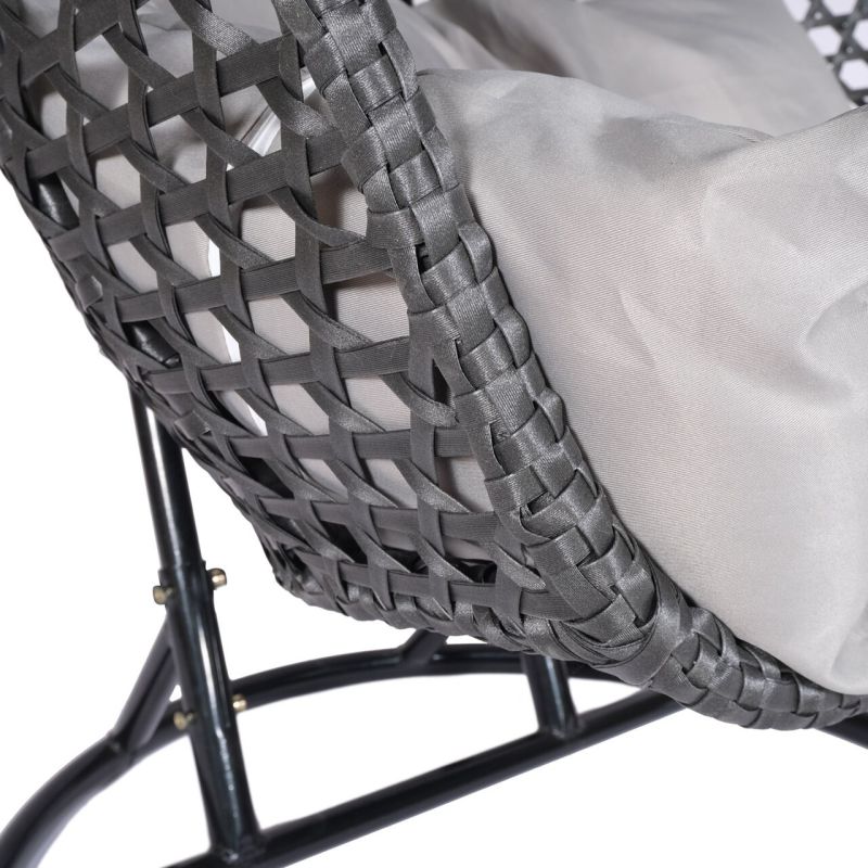Scaun agatat. Fotoliu suspendat, Cuba Exclusivist, Curte sau Living, confortabil si modern, Gri