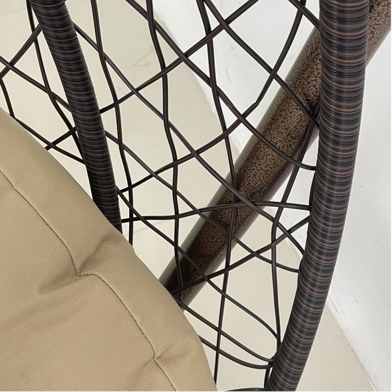 Scaun agatat, gradina sau terasa, Fotoliu suspendat, Curte sau Living, ratan, California Brown XL