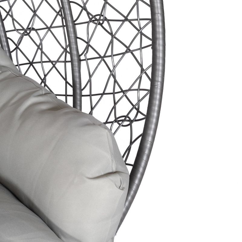 Scaun agatat, gradina sau terasa, Fotoliu suspendat de relaxare, California Grey XL